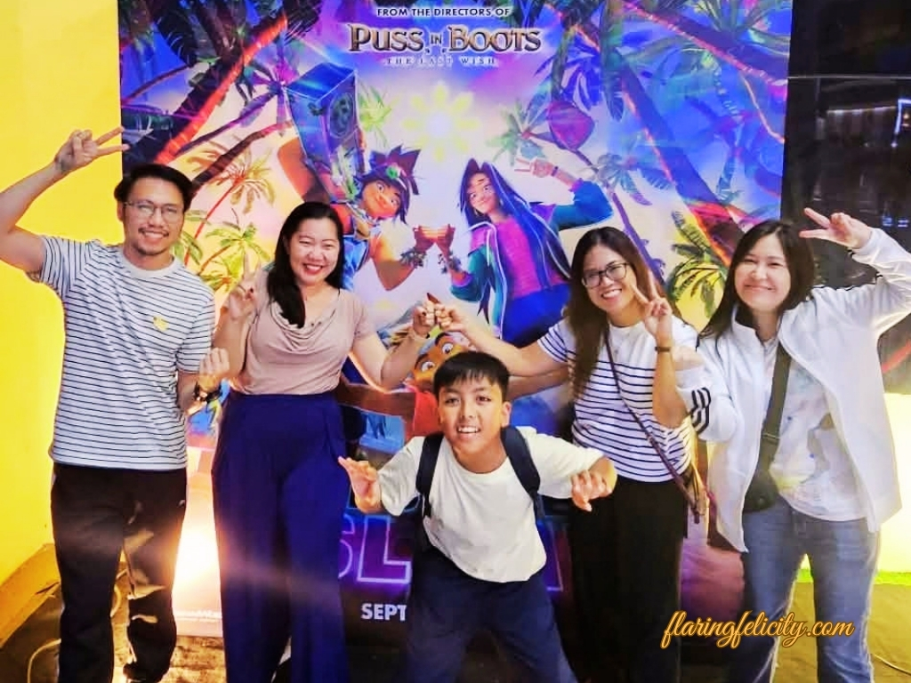 Jonah Chipeco with high school friends at the cinema after watching Forgotten Island.
